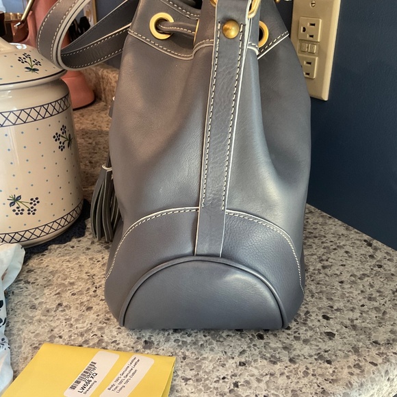 Dooney and Bourke Florentine Drawstring in Steel Blue Like New/NWT - Picture 4 of 8